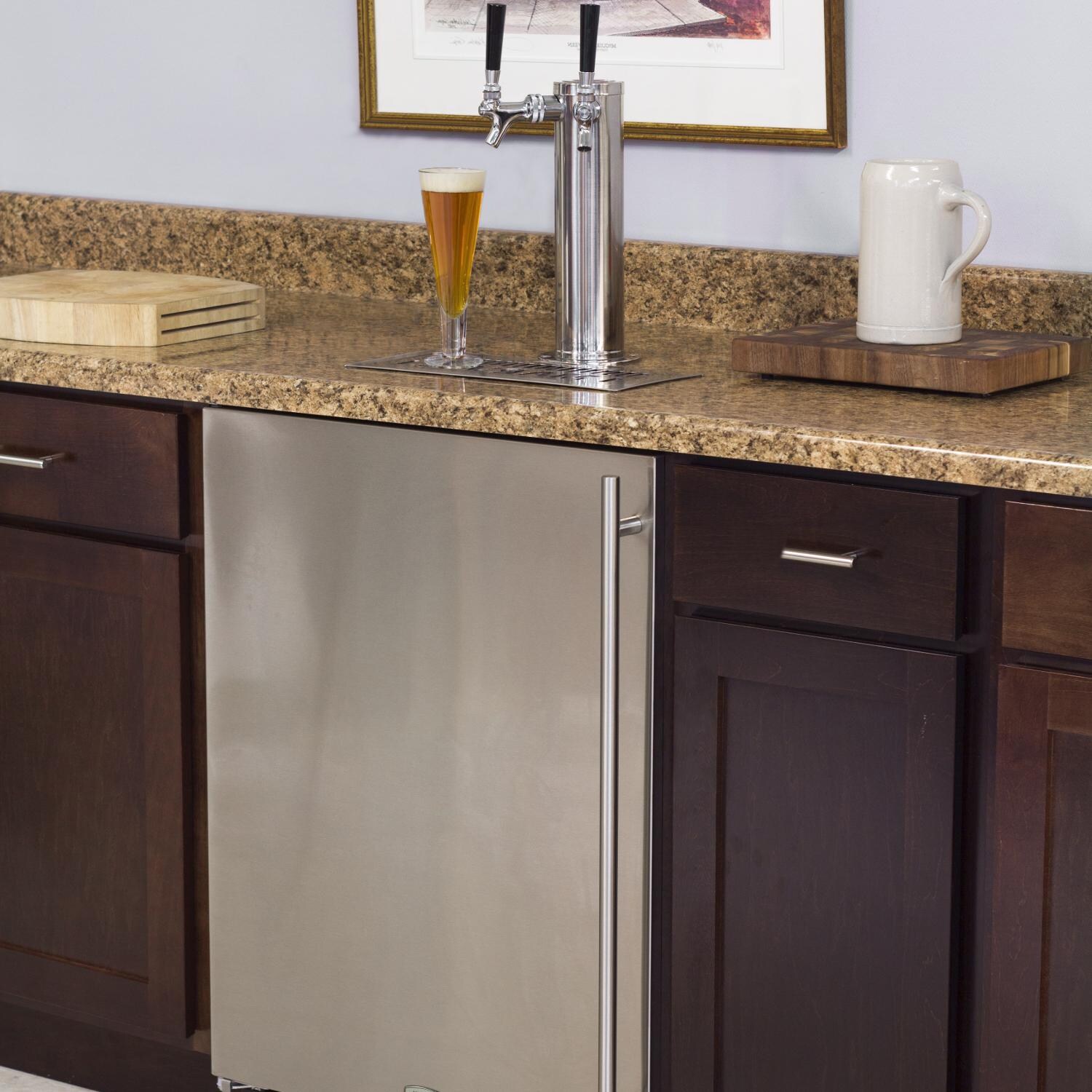 Marvel - ML24BNS2LS - Left Hinge Built-In Dual Tap Beer Dispenser - Stainless Steel - Built In thumbnail
