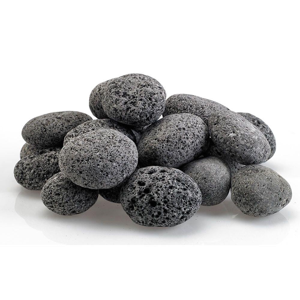 BBQGuys Signature LAVAST-M-10 Medium Gray Tumbled Lava Stone thumbnail