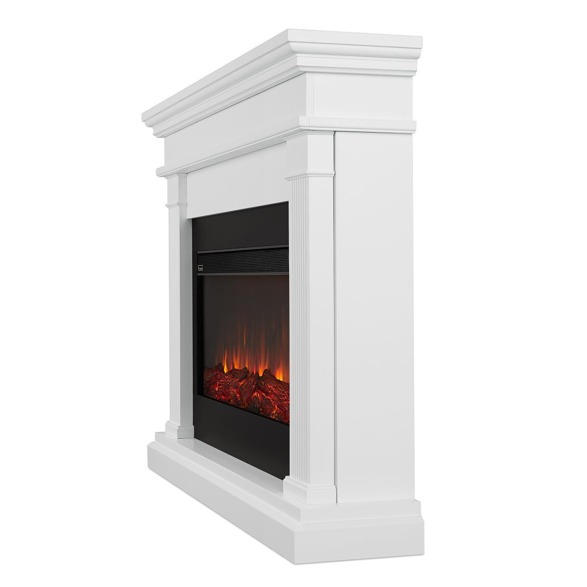 Real Flame 8080E-W Beau 58-Inch Electric Fireplace Mantel - White - Side thumbnail