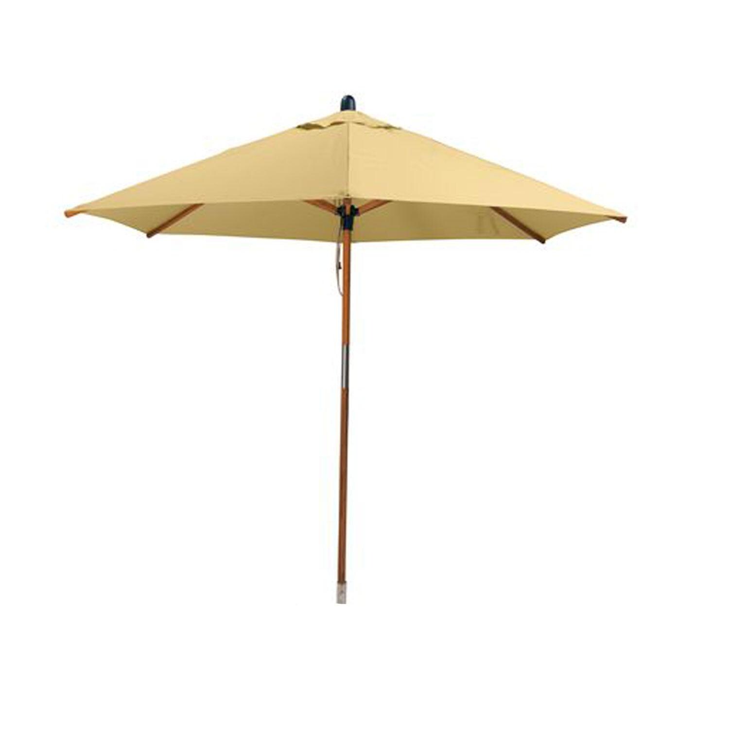 Bambrella Sirocco 9 Ft. Round Bamboo Umbrella - Harvest Wheat Canopy