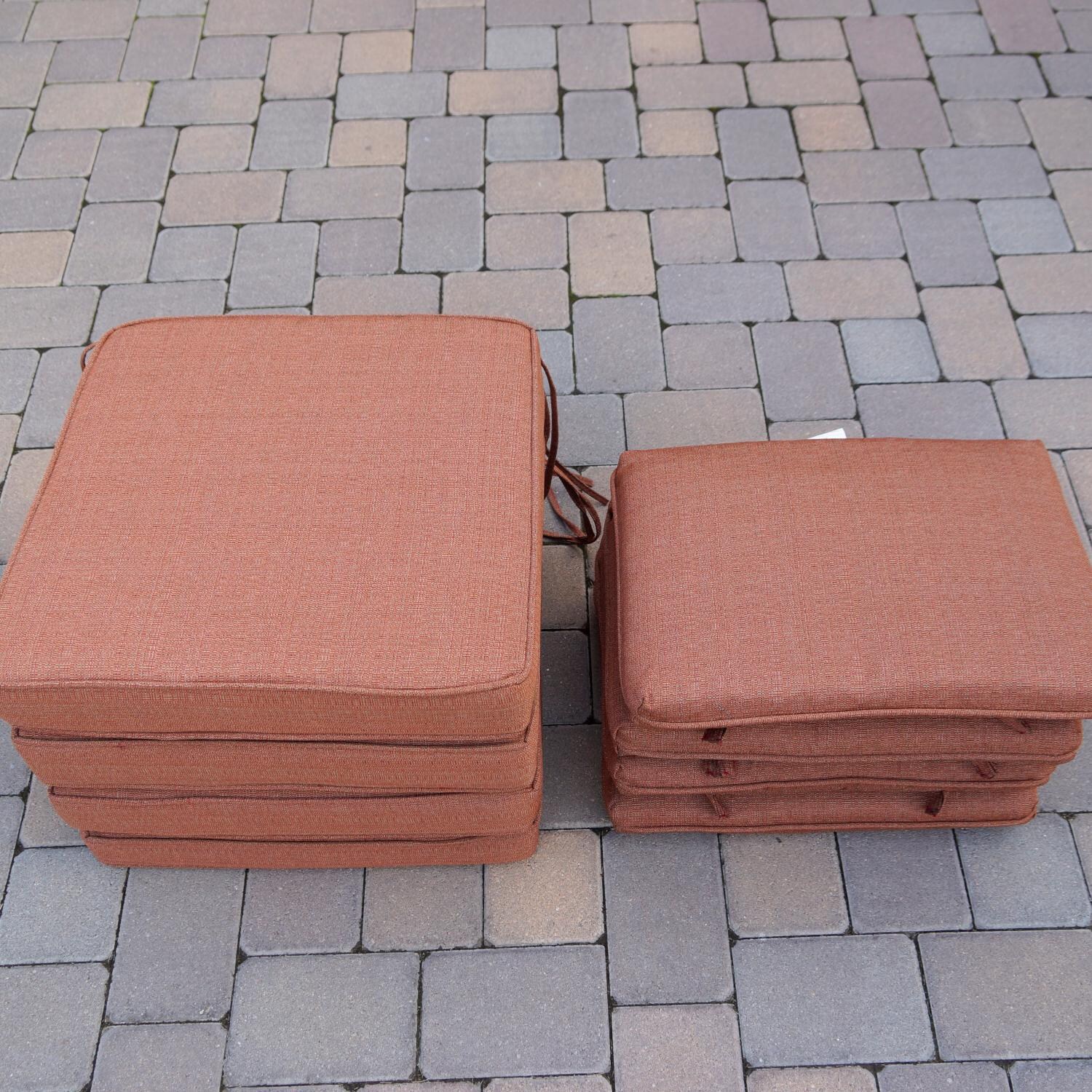 Darlee Charleston Replacement Dining Chair Cushions - Set of 4 - Spicy Chili