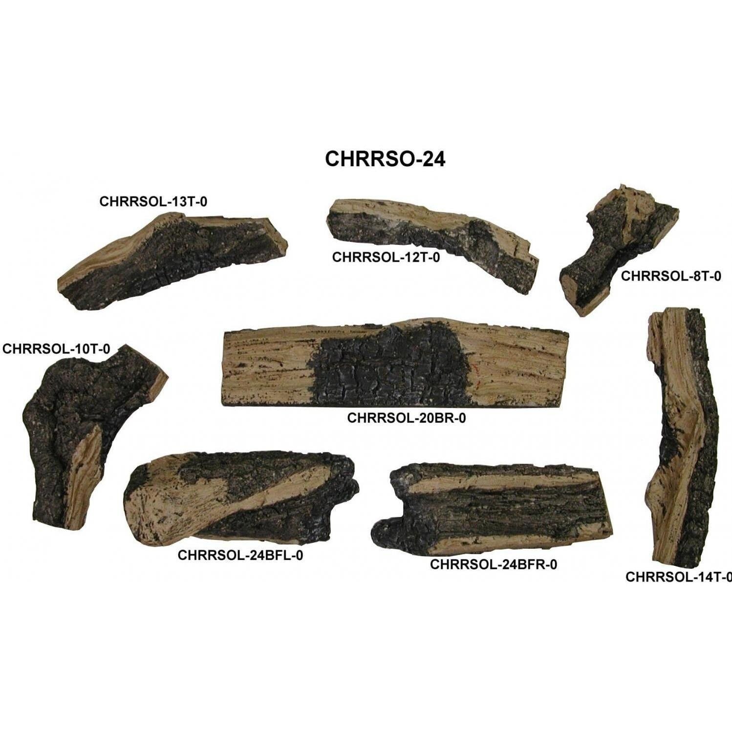 Peterson Real Fyre Charred Rugged Split Oak Log Breakdown  thumbnail
