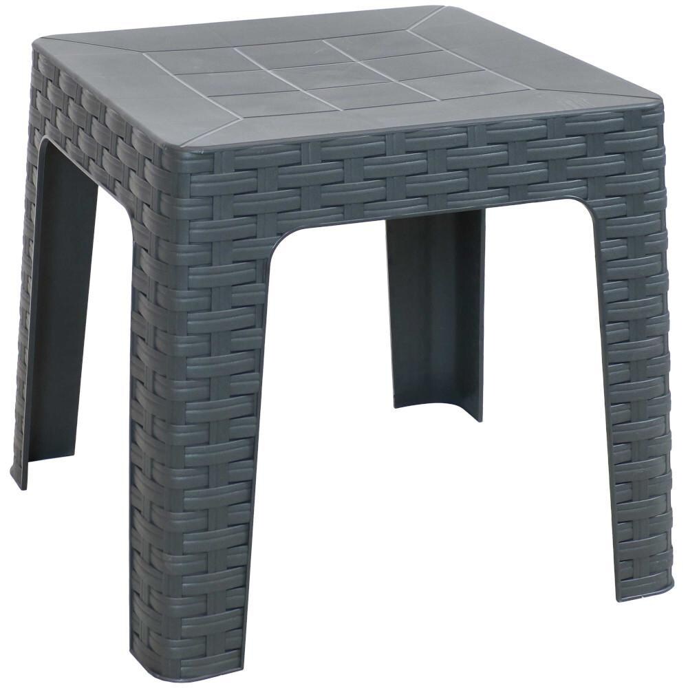 Ultimate Patio Gray 18-Inch Square Patio Side Table - Full View thumbnail
