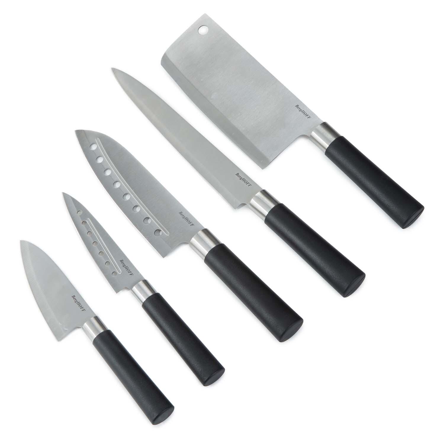 BergHOFF DiNA Codon 5 Pc Stainless Steel Knife Set - White Background thumbnail