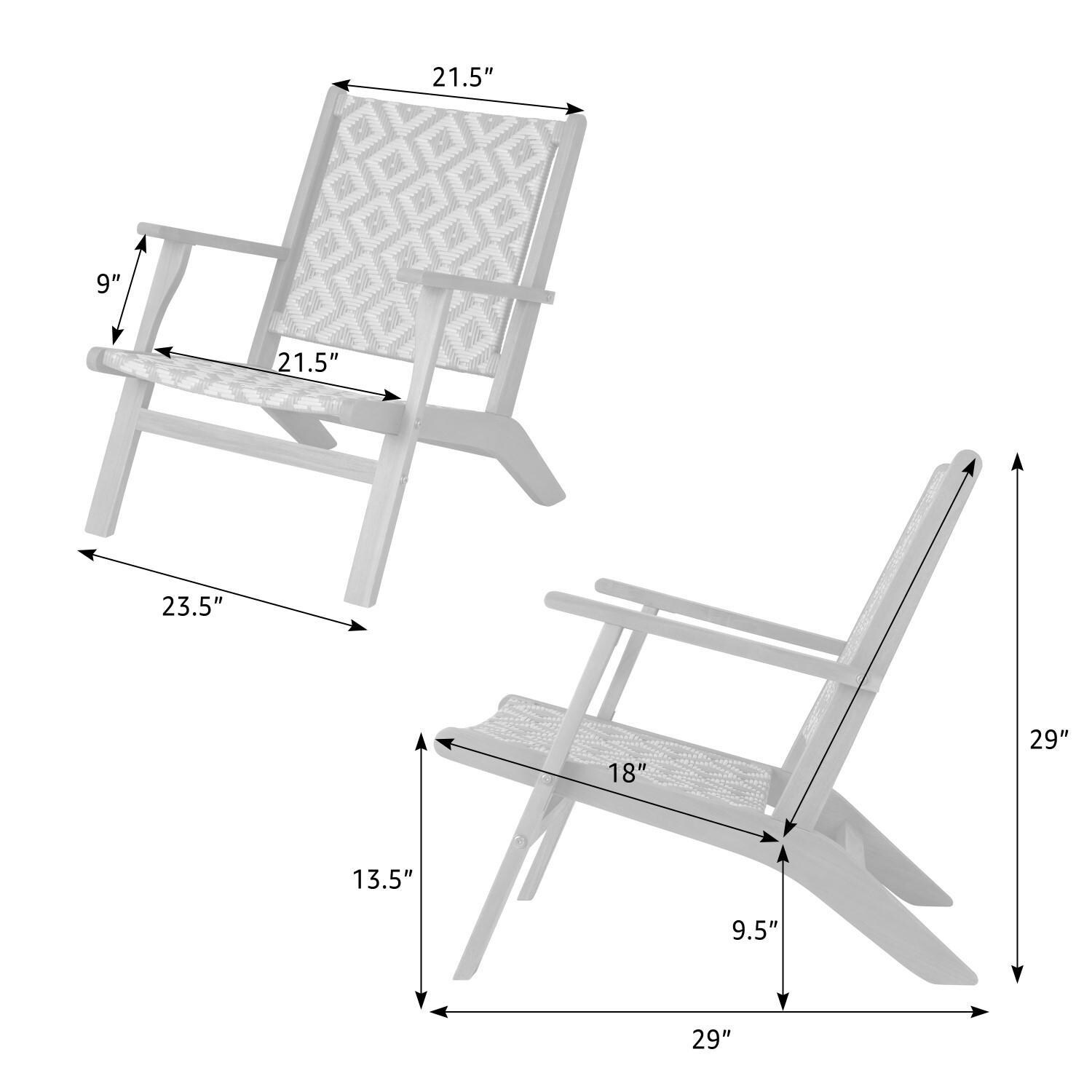 Crewview 5 Pc Wicker Outdoor Seating Set w/ Wood Burning Fire Pit by Ultimate Patio - Chair - Dimensional