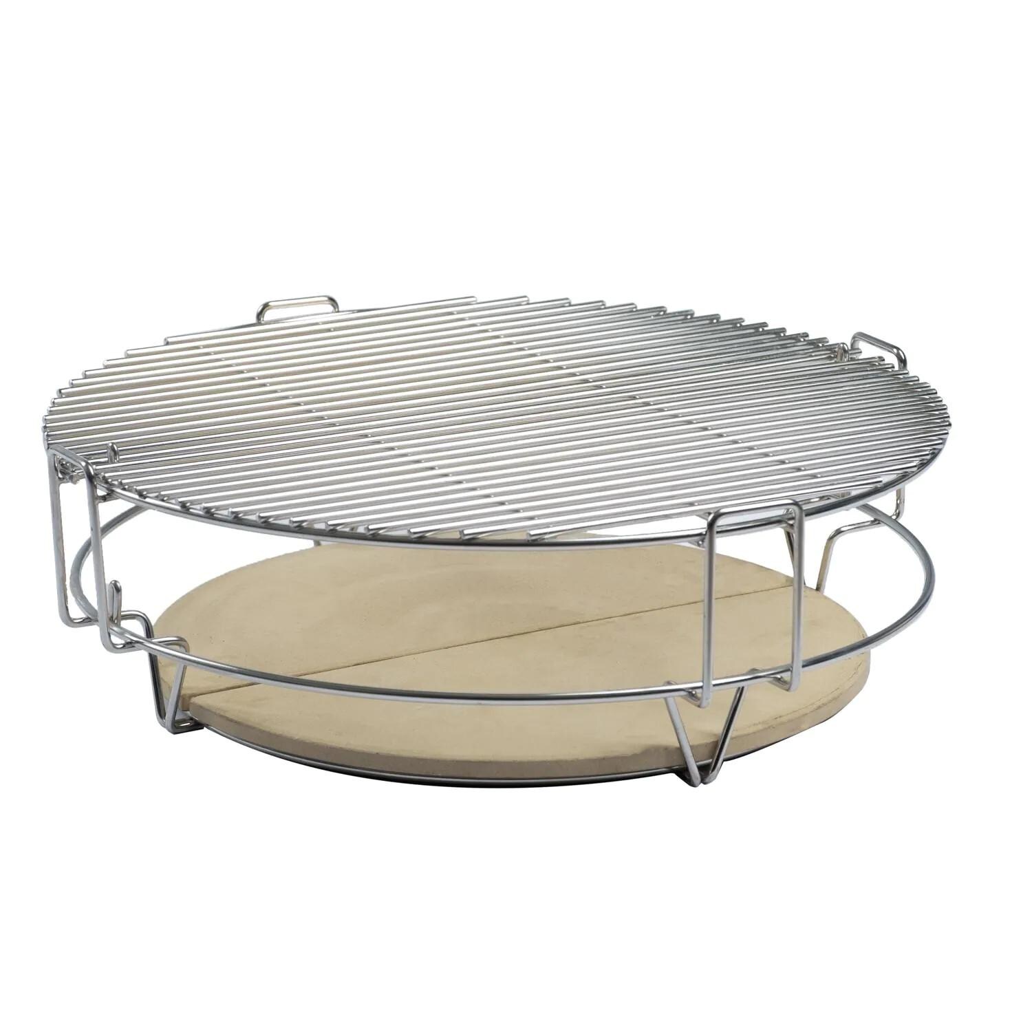 BBQGuys Signature BBQ-KFCS-18-SS Kamado Stainless Steel Flexible Cooking System thumbnail