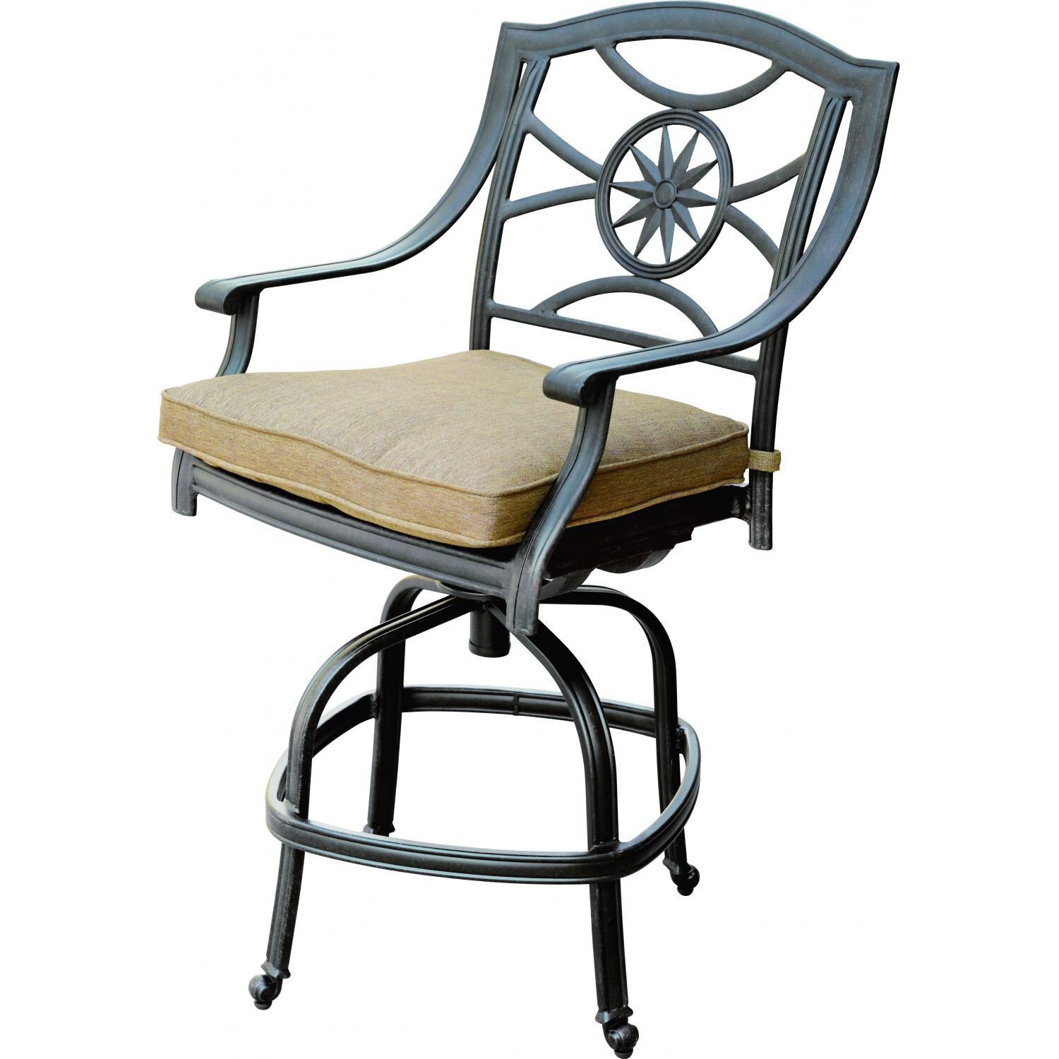 Darlee Ten Star Cast Aluminum Bar Stool