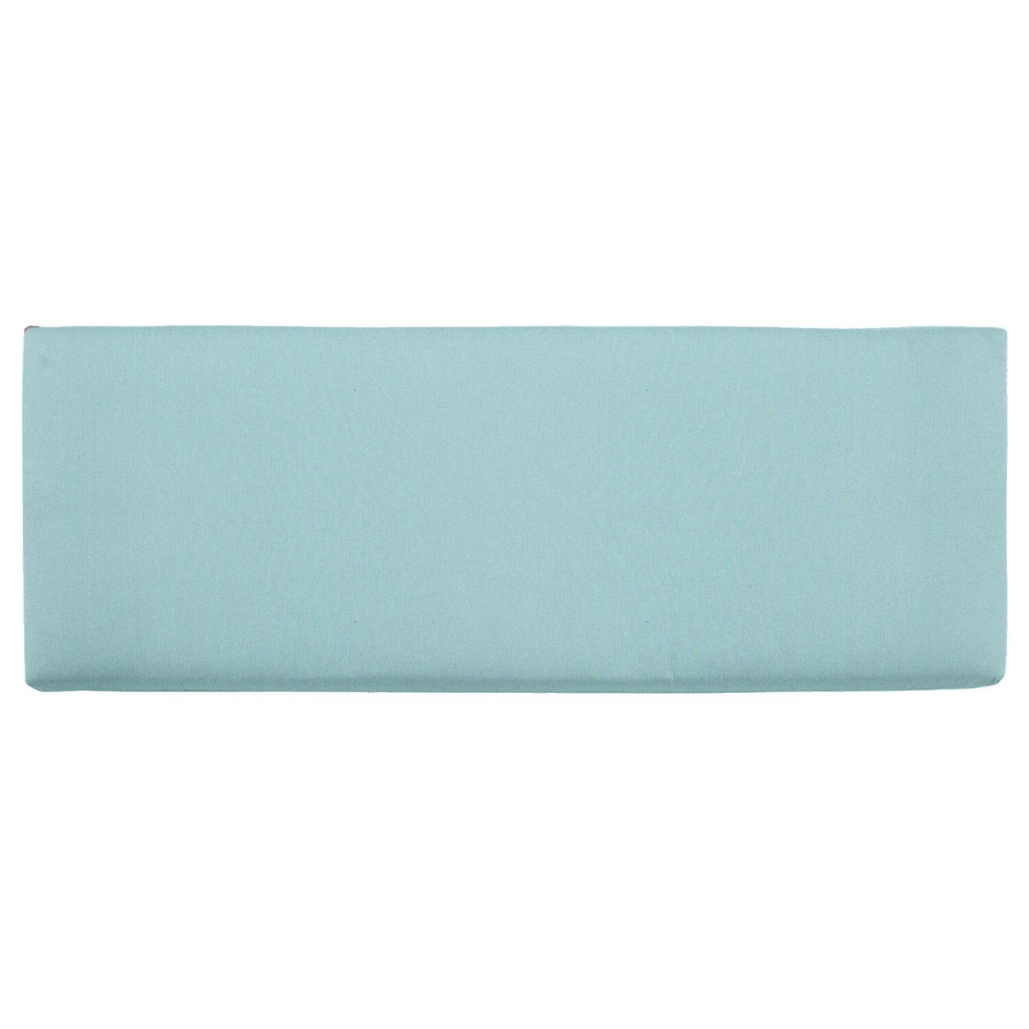 Sunbrella Canvas Glacier Large Outdoor Replacement Bench Cushion W/ Knife Edge By UltimatePatio.com thumbnail