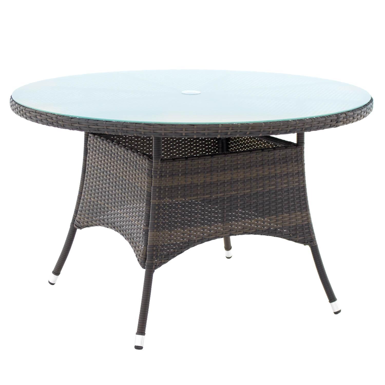 Gentilly 48-Inch Round Wicker Patio Dining Table By Lakeview Outdoor Designs