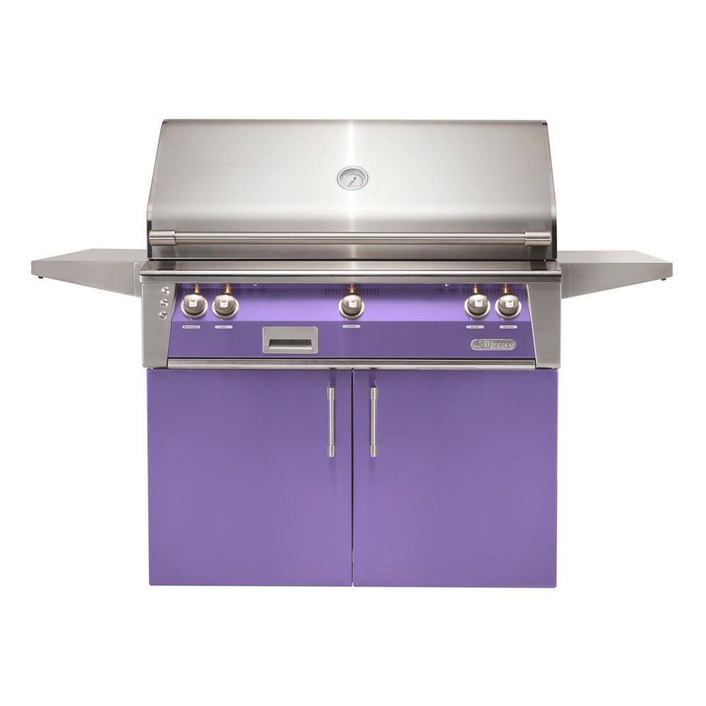 Alfresco ALXE 42-Inch Freestanding Propane Grill With Rotisserie in Blue Lilac - ALXE-42C-LP-S4005