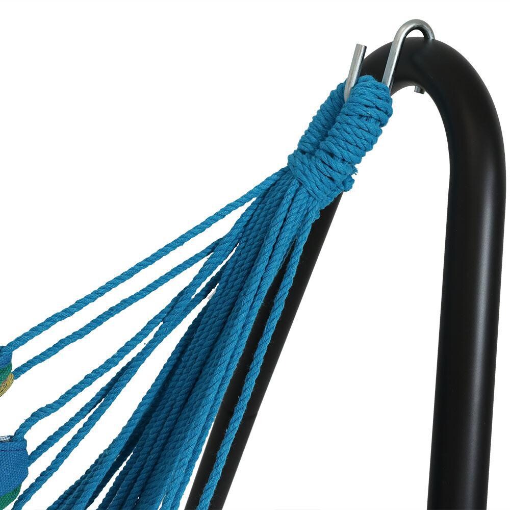Ultimate Patio Hanging Hammock Chair Swing w/ 2-Point Space-Saving Stand - Ocean Breeze - Stand Detail thumbnail