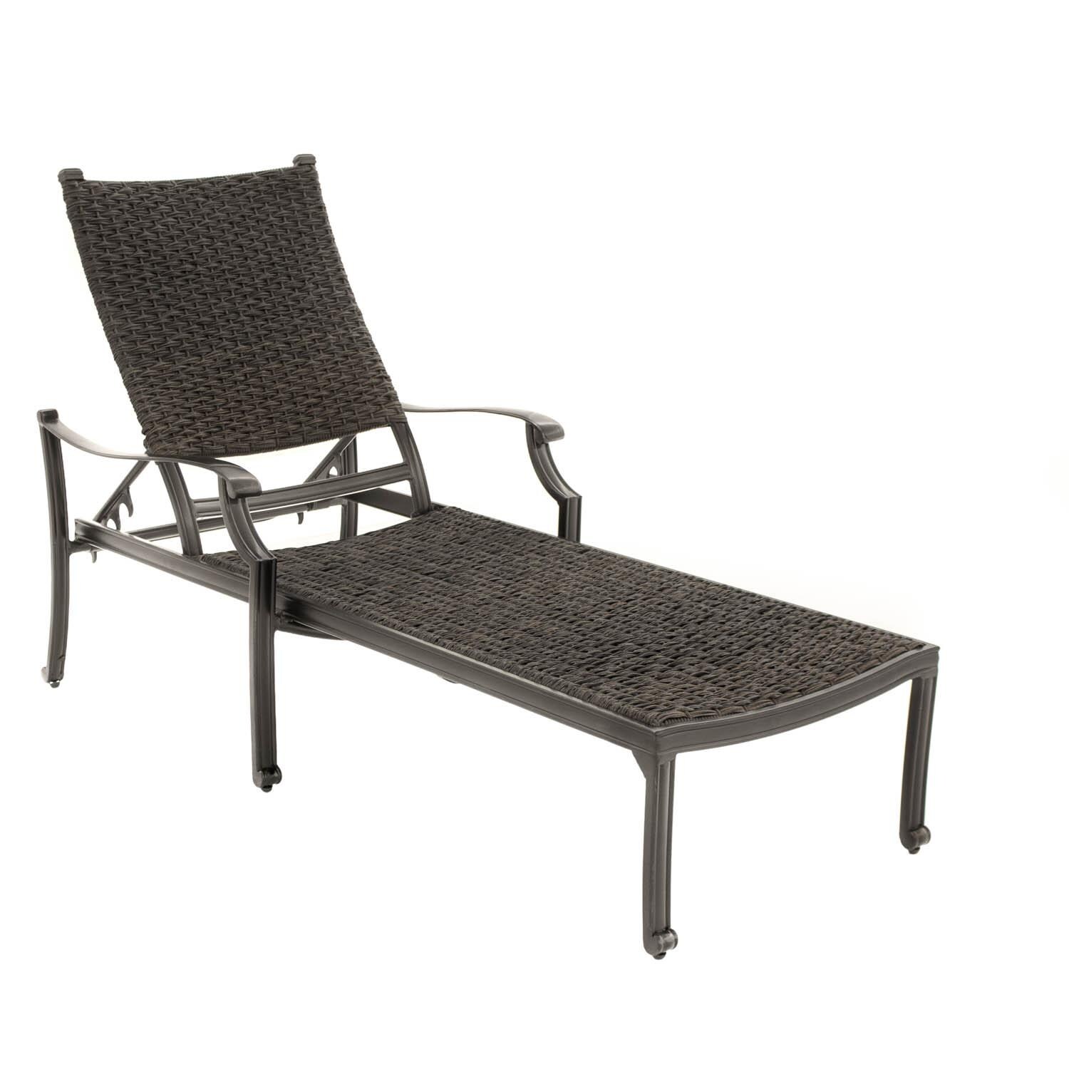 Carondelet Wicker Patio Chaise Lounge W/ Sunbrella Spectrum Sand Cushion By Lakeview Outdoor