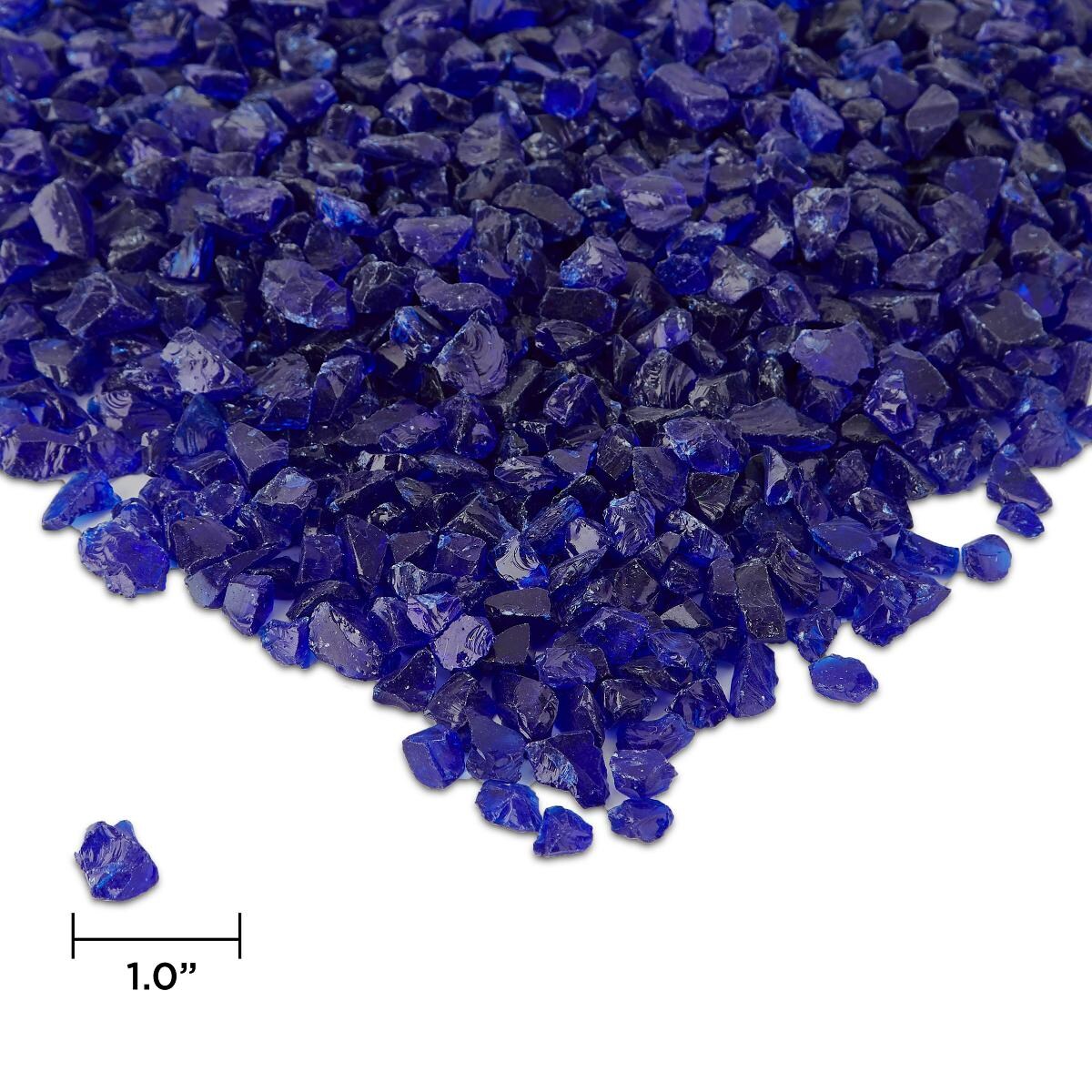 Real Flame 1/4-Inch Ice Cobalt Blue Fire Glass - 20 Lbs image