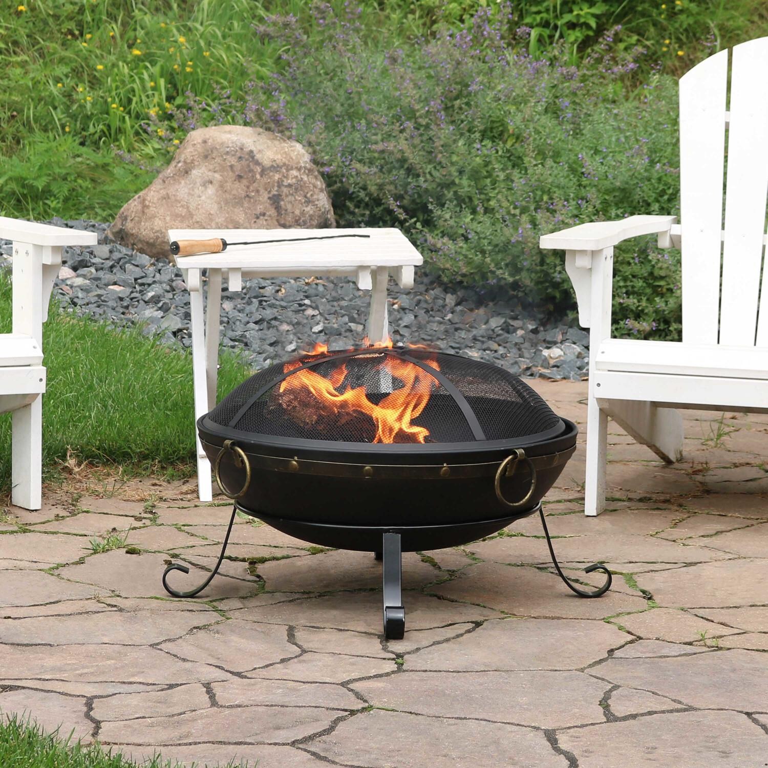 Ultimate Patio 26-Inch Steel Victorian Wood Burning Fire Pit thumbnail
