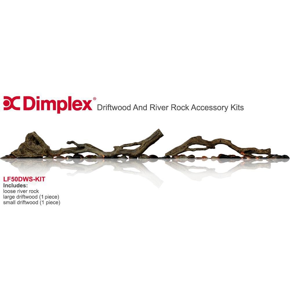 Dimplex - LF50DWS-KIT - Driftwood And River Rock Accessory Kit For 50-Inch Electric Fireplaces thumbnail