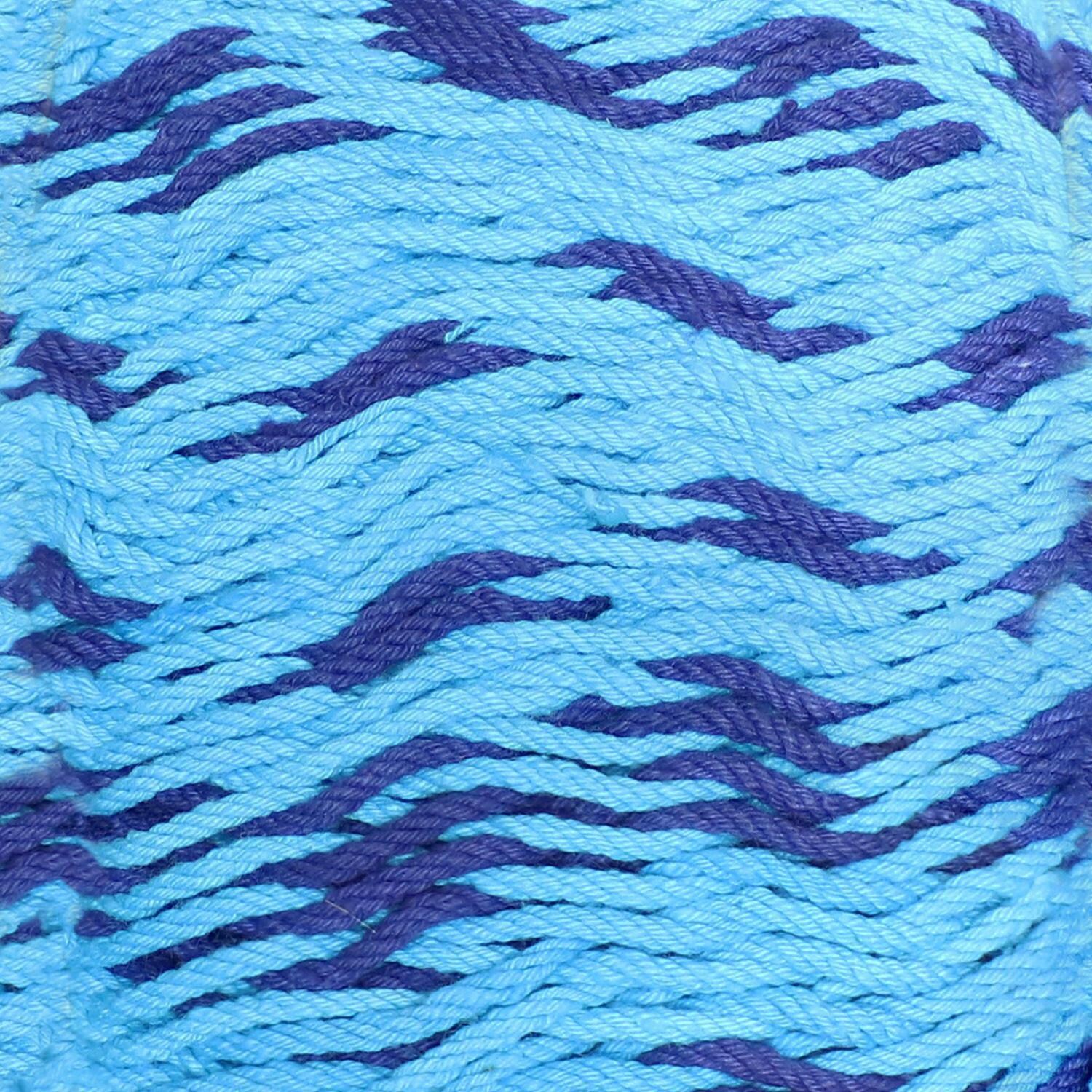 Ultimate Patio XXL Thick Cord Handwoven Family-Sized Mayan Hammock w/ 15-Foot Stand - Blue - Weave Detail thumbnail