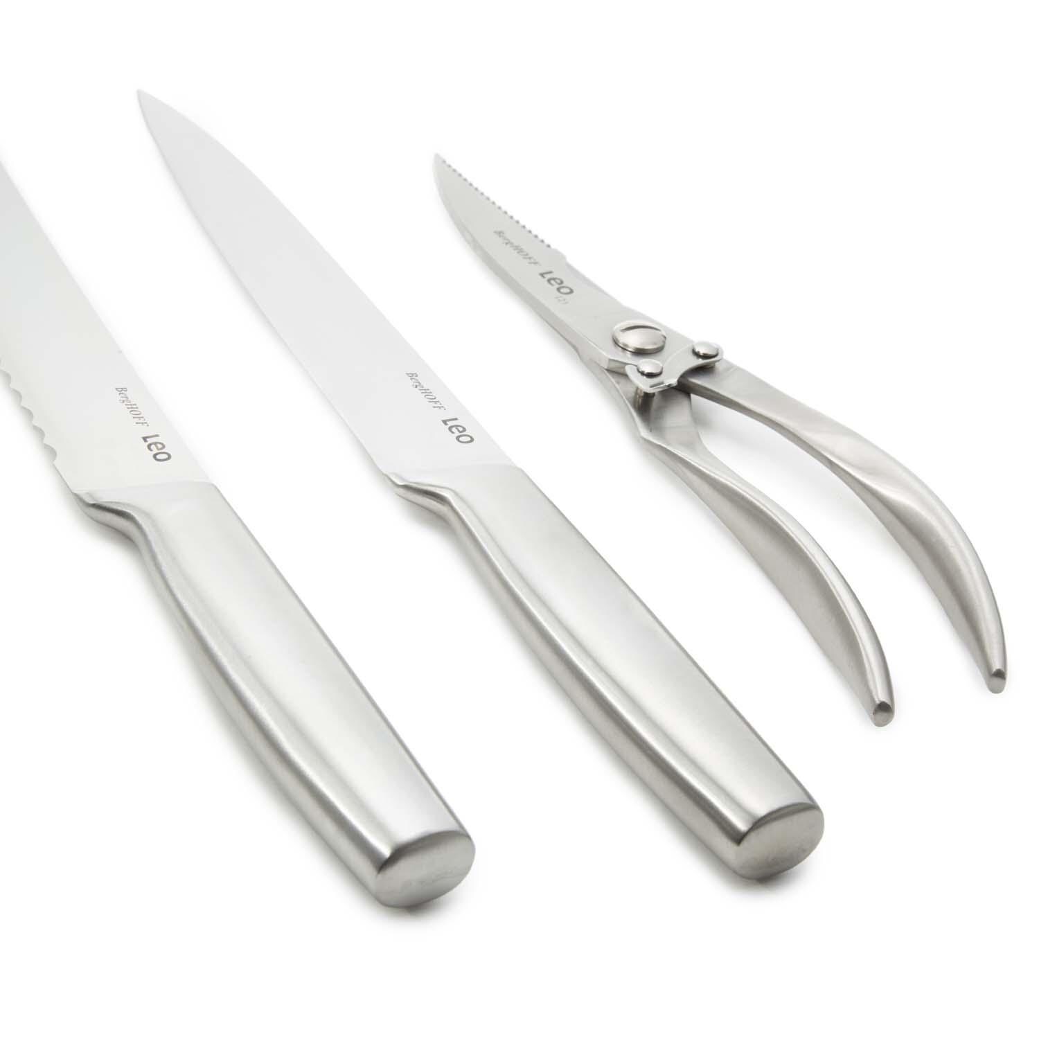 BergHOFF Leo Legacy 3 Pc Stainless Steel Cutlery Set - Angled View - White Background thumbnail