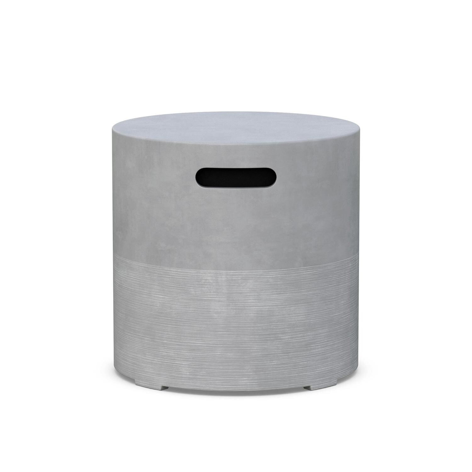 Azzurro Living Durban 48 Inch Propane Fire Table W/ Tank Cover in Gray - Tank Cover Front - White Background thumbnail