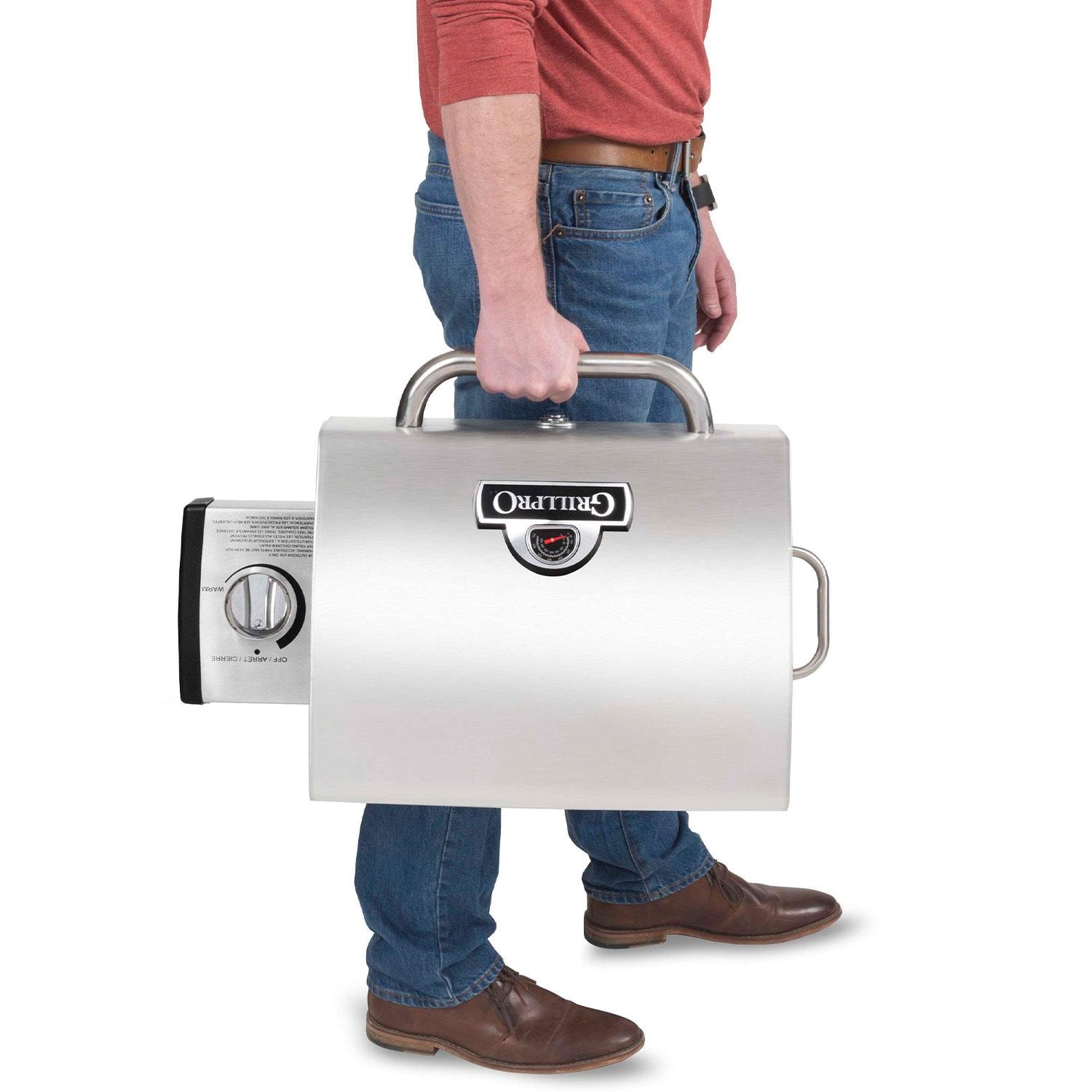 GrillPro 201119 Countertop Electric Tabletop Grill - Easy Transport - White Background thumbnail