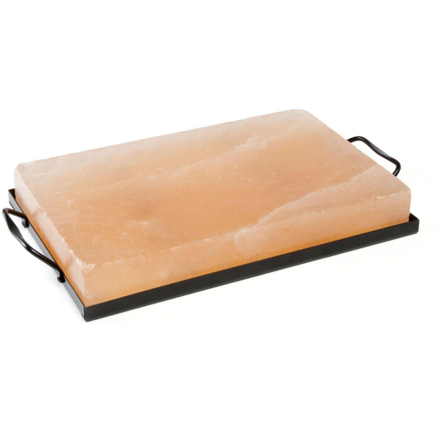 12 X 8-Inch Himalayan Salt Plate & Holder Set - Full View thumbnail