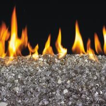 Peterson Real Fyre 18-Inch Bronze See-Thru Fire Glass Set With Vented Natural Gas G45 Burner - Match Light image
