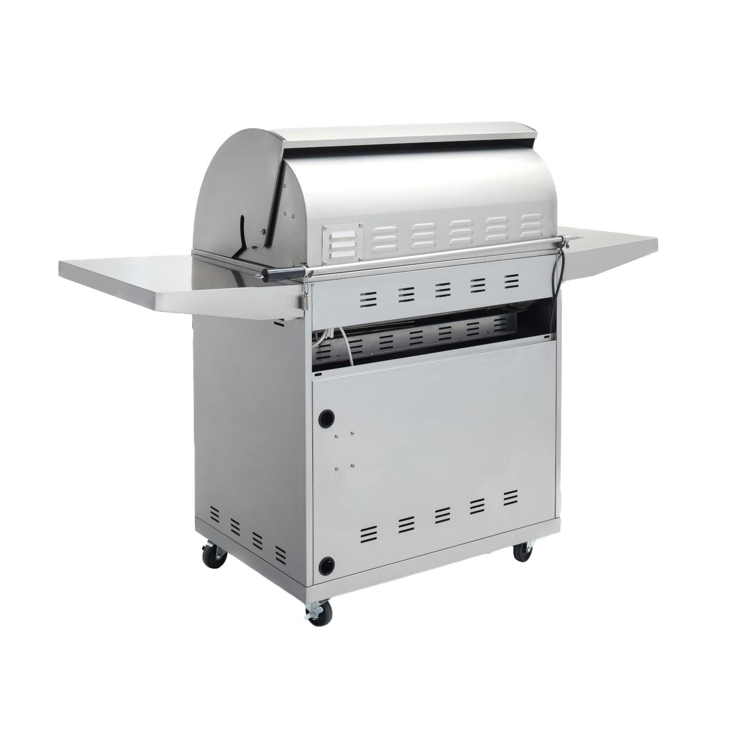 Blaze BLZ-3PRO-LP Professional LUX 34-Inch 3-Burner Propane Grill With Rear Infrared Burner - Rear View thumbnail