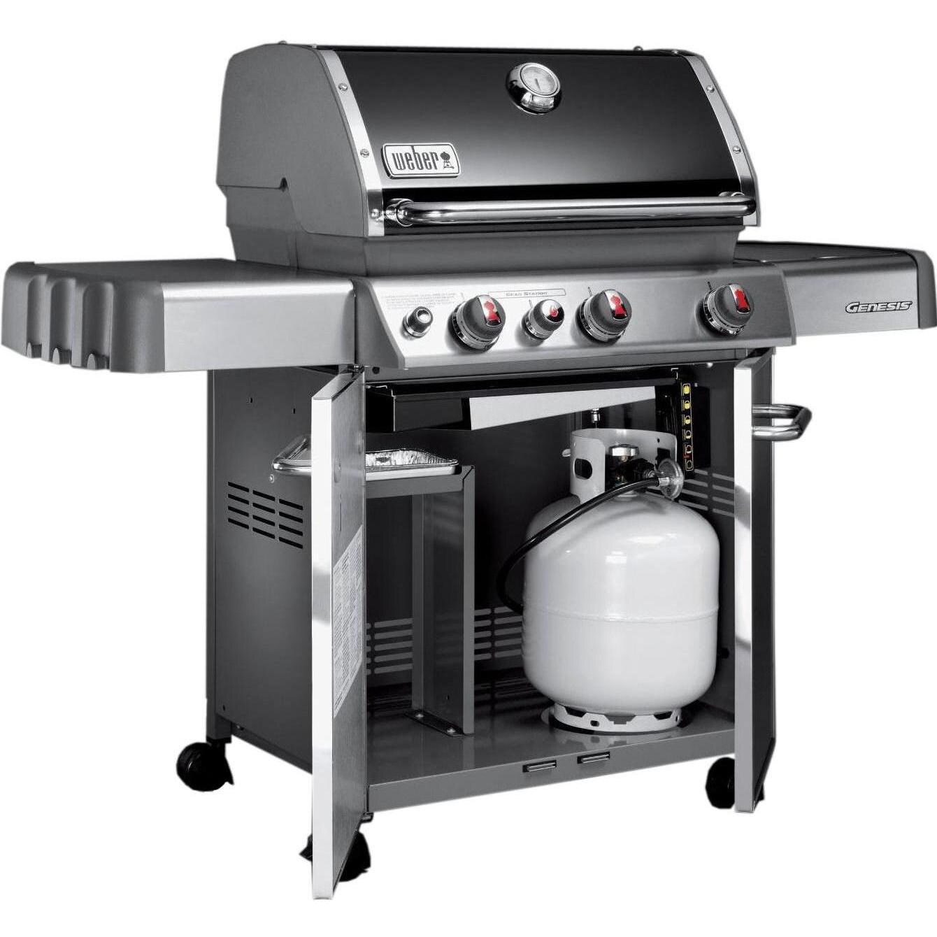 Weber Genesis E330 Freestanding Propane Gas Grill With Sear Burner