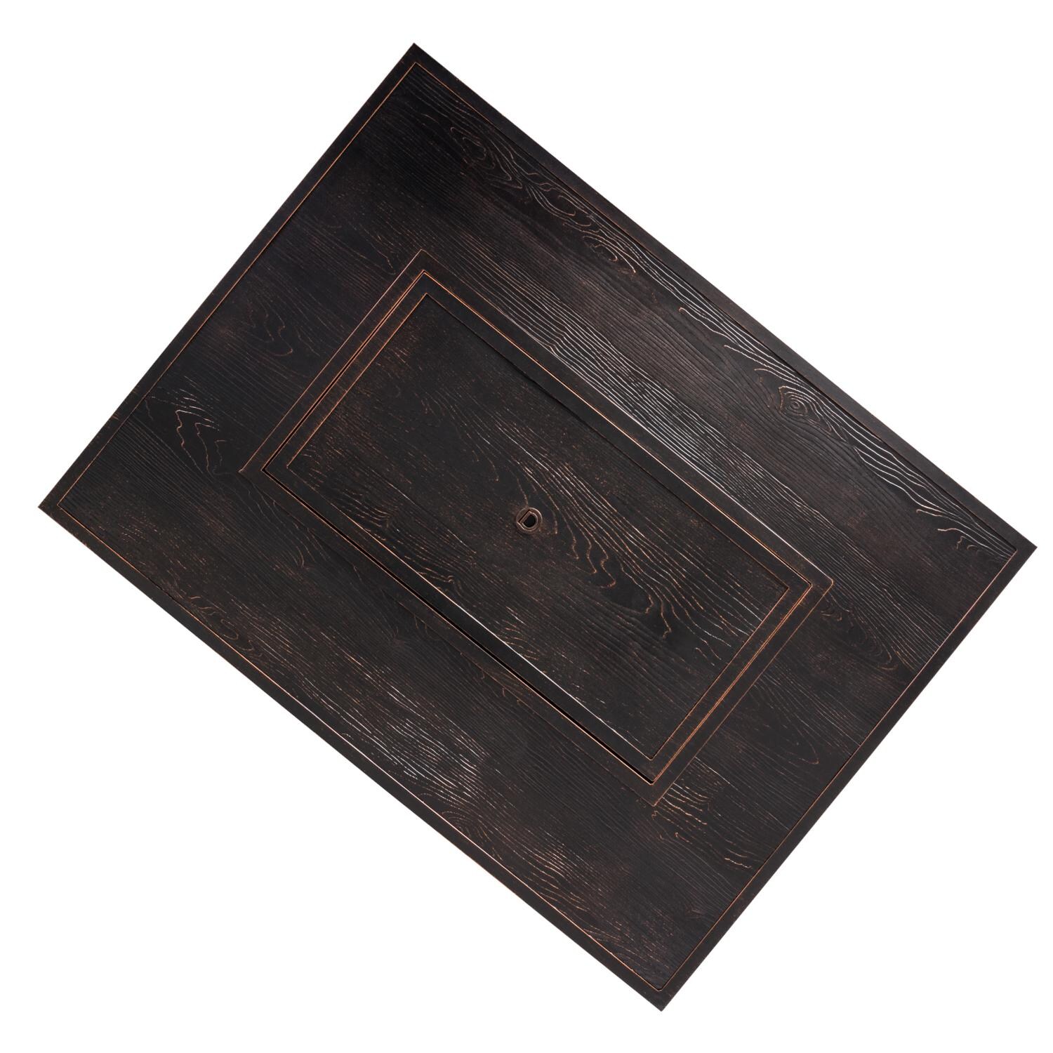 Ultimate Patio SC62734 Hawkview 48-Inch Rectangular Aluminum Propane Fire Pit Table - Top View thumbnail