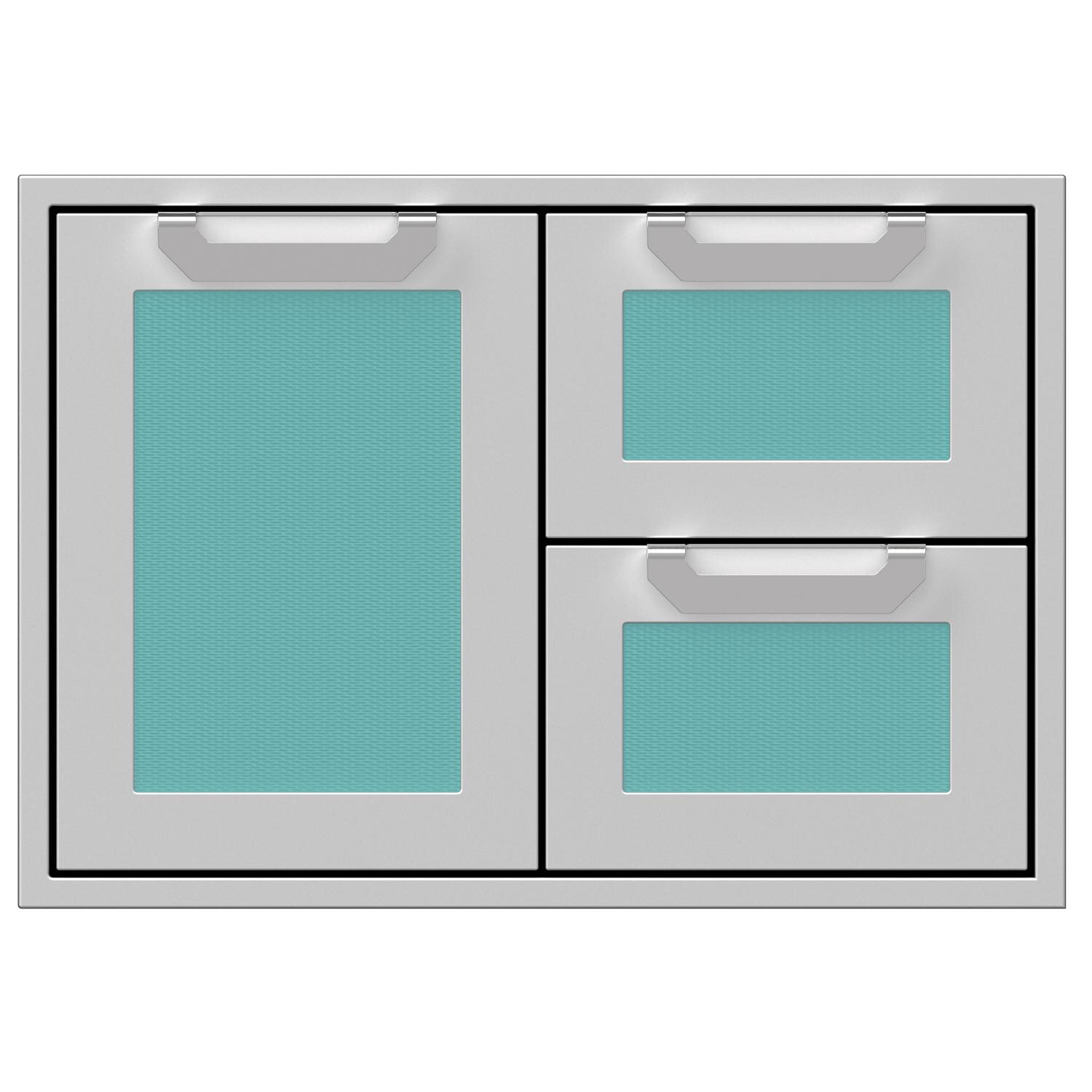 Hestan 30-Inch Double Drawer And Single Storage Door Combo - Bora Bora - AGSDR30-TQ