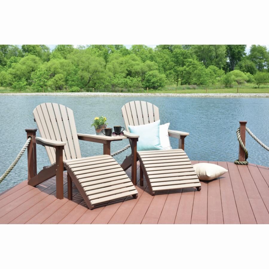 Berlin Gardens Rectangular End Table - Coastal Gray - Lifestyle - Shown With Chairs (Not Included) thumbnail