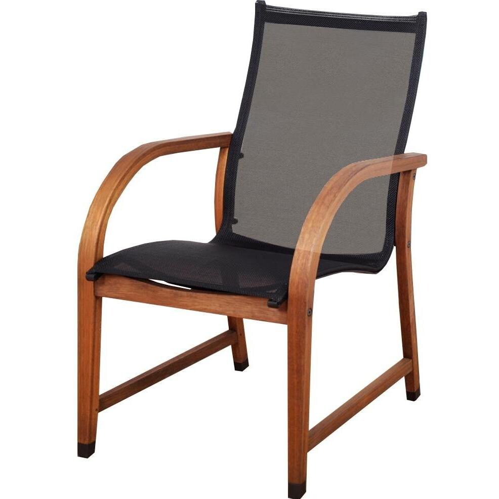 Amazonia Bahamas Sling Stacking Patio Dining Arm Chairs - Set Of 4