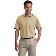Port Authority Dry Zone Colorblock Ottoman Polo Shirt Medium - Stone/Black image