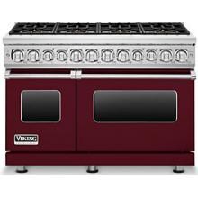 Viking Professional 7 Series 48-Inch 8 Burner Natural Gas Dual Fuel Range - Burgundy - VDR7488BBU image