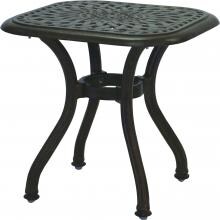 Darlee Series 60 Cast Aluminum Square Patio End Table - Mocha