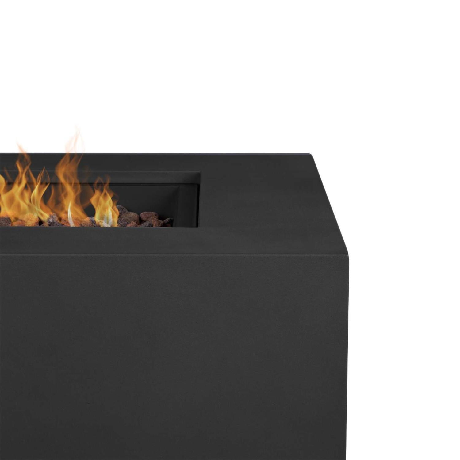 Lakeview SCC9813LPBLK Elysian 50-Inch Rectangle Propane Fire Table w/ NG Conversion Kit - Black - Detail thumbnail