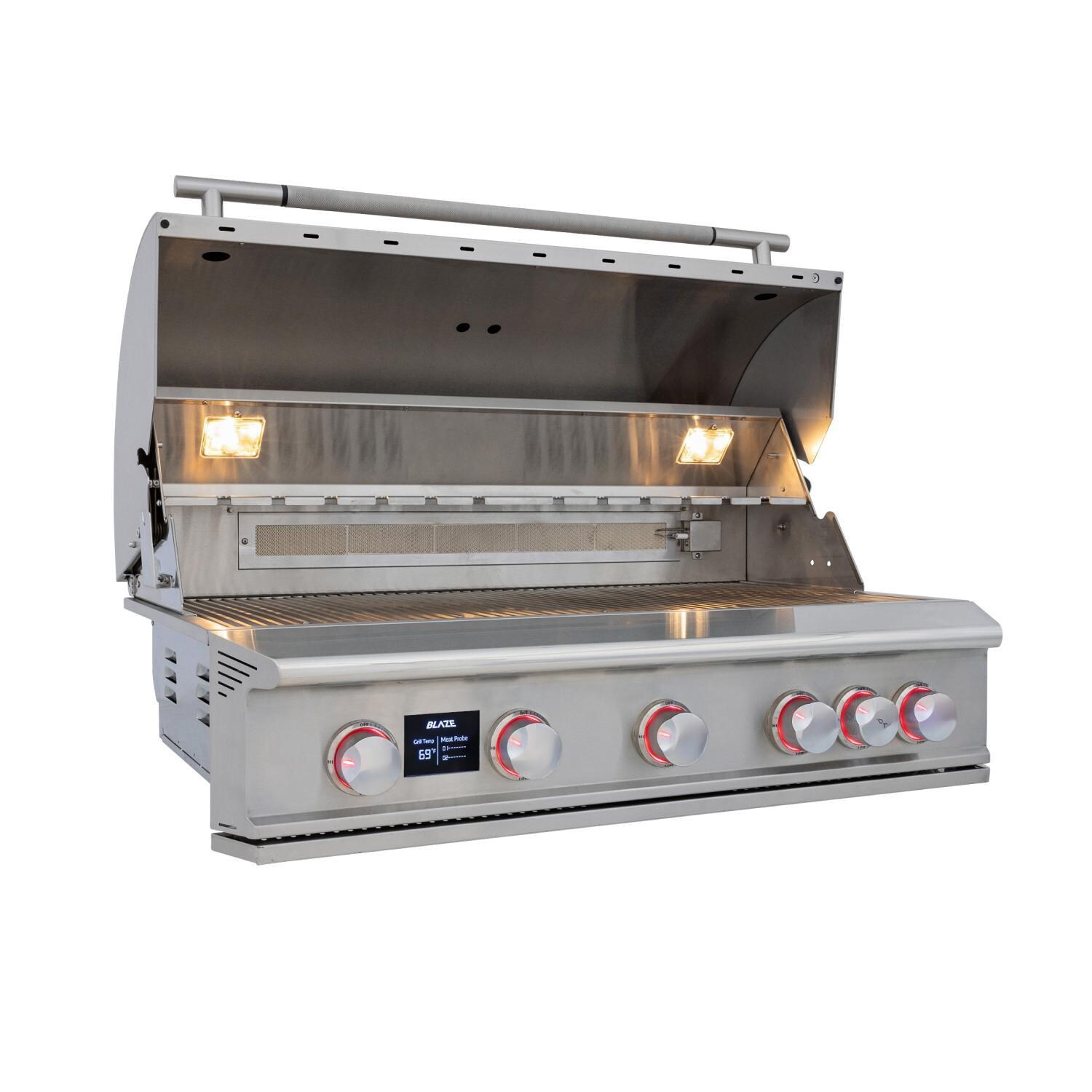 Blaze BLZ-5LTEPRO-LP Propane Grill - Lid Open - White Background thumbnail