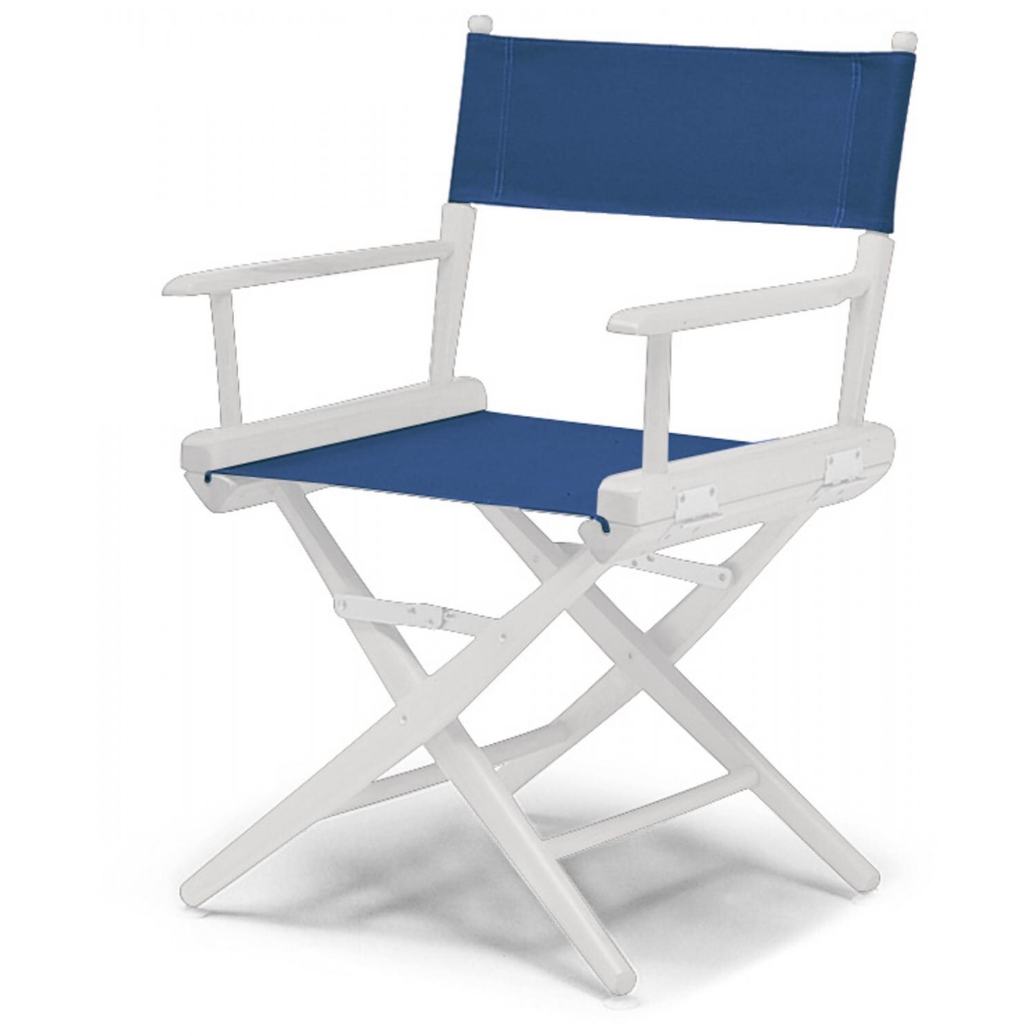 World Famous Dining Height Director Chair By Telescope Casual - White/Blue