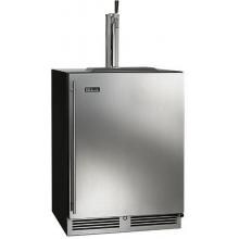 Perlick C-Series 5.2 Cu. Ft. Right Hinge Built-In Single Tap Beer Dispenser / Kegerator - Stainless Steel - HC24TB-3-1R1 image