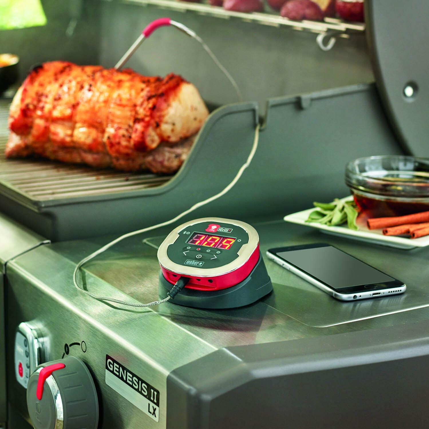 Weber 7203 iGrill 2 Wireless Bluetooth Grill Thermometer - In Use With Gas Grill thumbnail