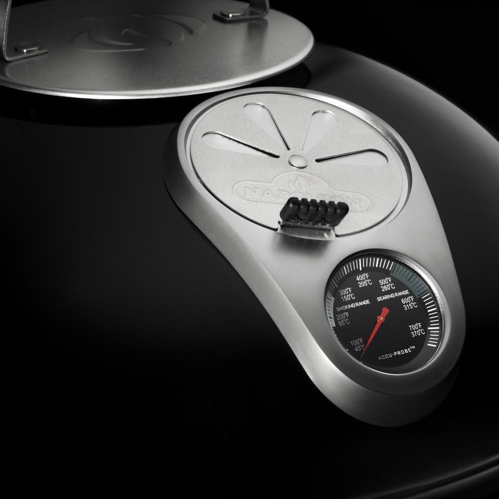 Napoleon PRO 22-Inch Freestanding Charcoal Kettle Grill - PRO22K-CART-2 - Temperature Gauge thumbnail