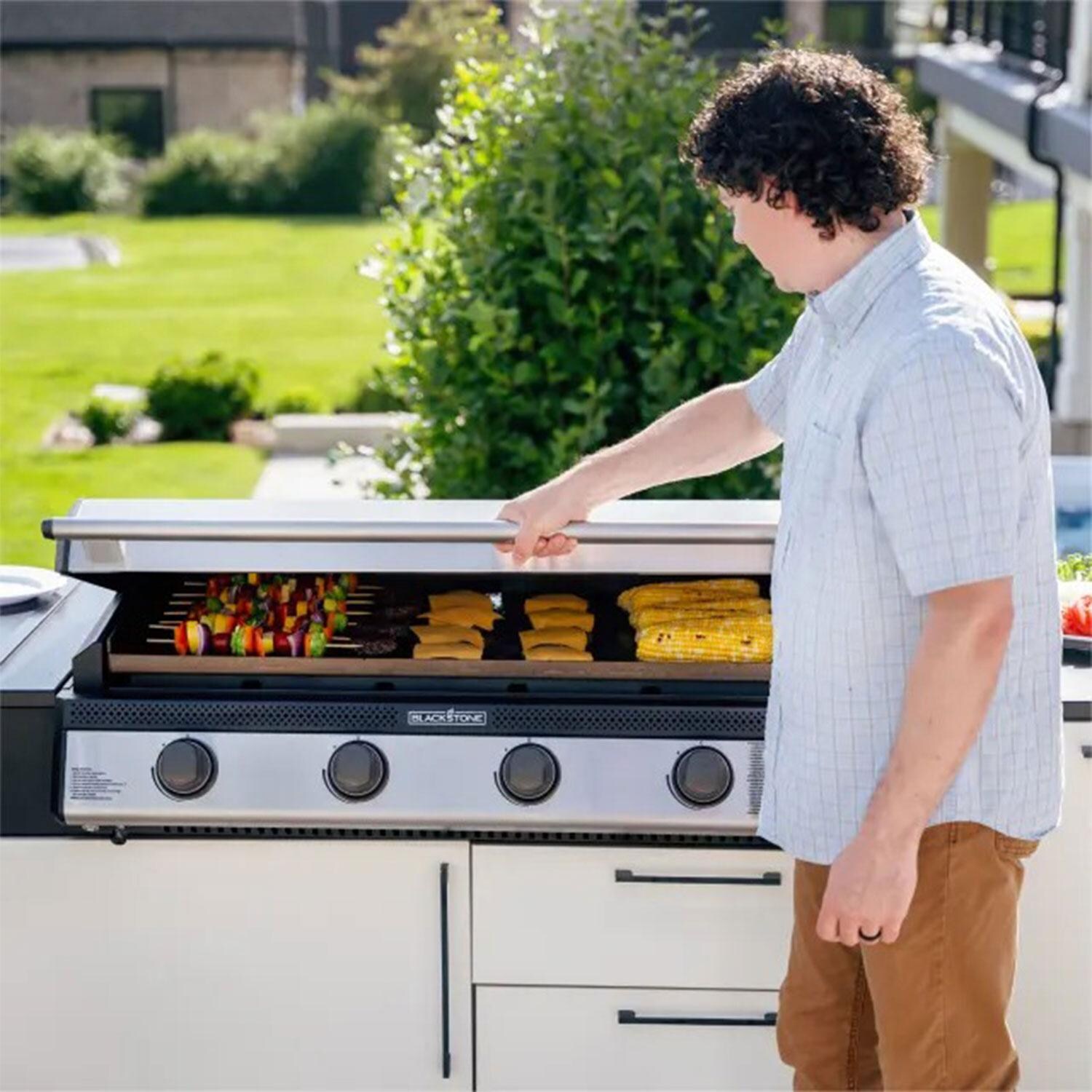 Blackstone 6303 36 Inch Built-In Natural Gas Griddle W/ Hood & Insulated Jacket - Grilling - Lifestyle thumbnail