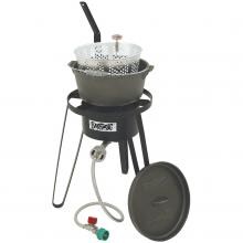 Bayou Classic Stoves Cast Iron Fish Fryer With High Pressure Outdoor Propane Gas Stove