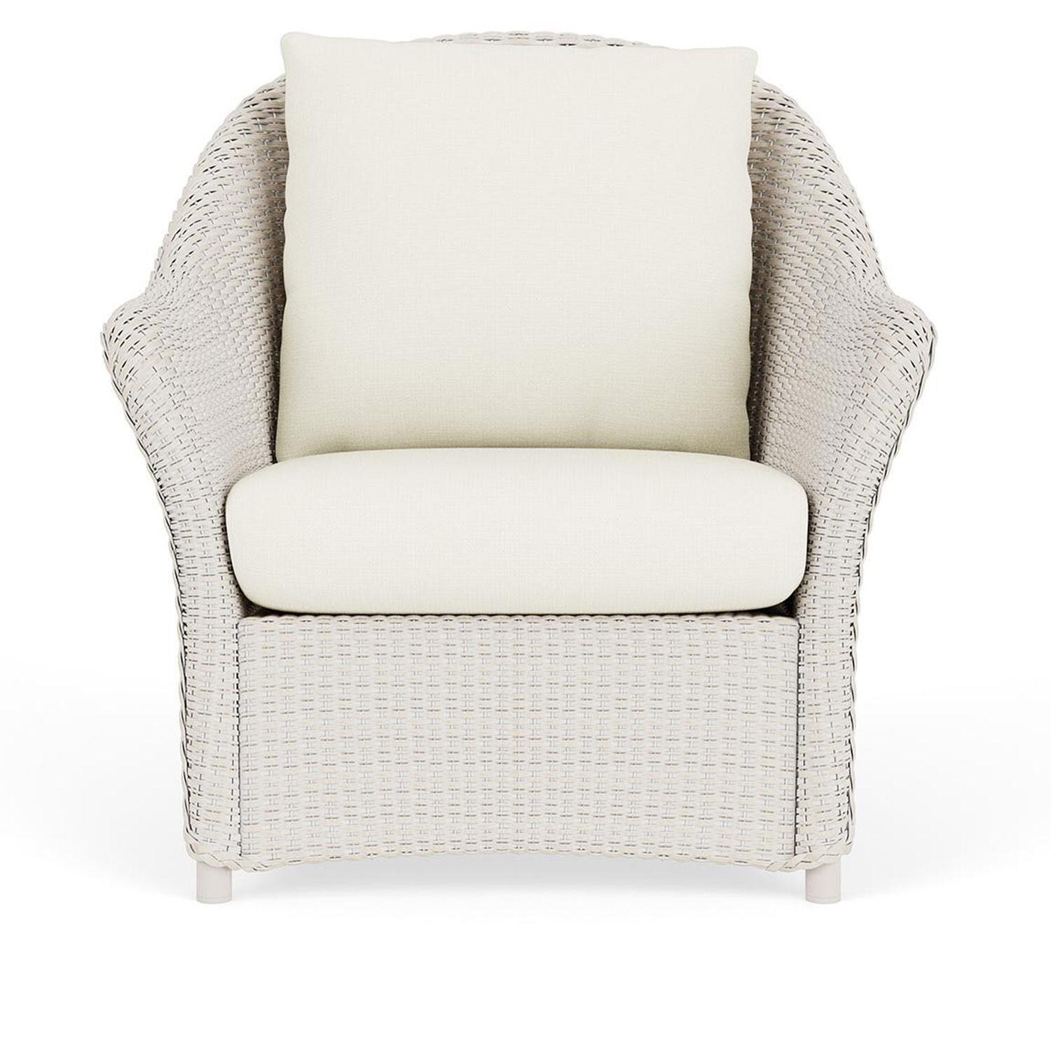 Weekend Retreat Lloyd Loom Club Chair in Antique White/Sailcloth Salt by Lloyd Flanders