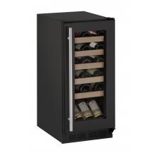 U-Line 1000 Series 15-Inch 24 Bottle Wine Captain - Black - U-1215WCB-00B image