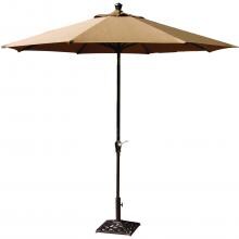 Darlee 9 Ft. Aluminum Auto Tilt Patio Market Umbrella - Brown image