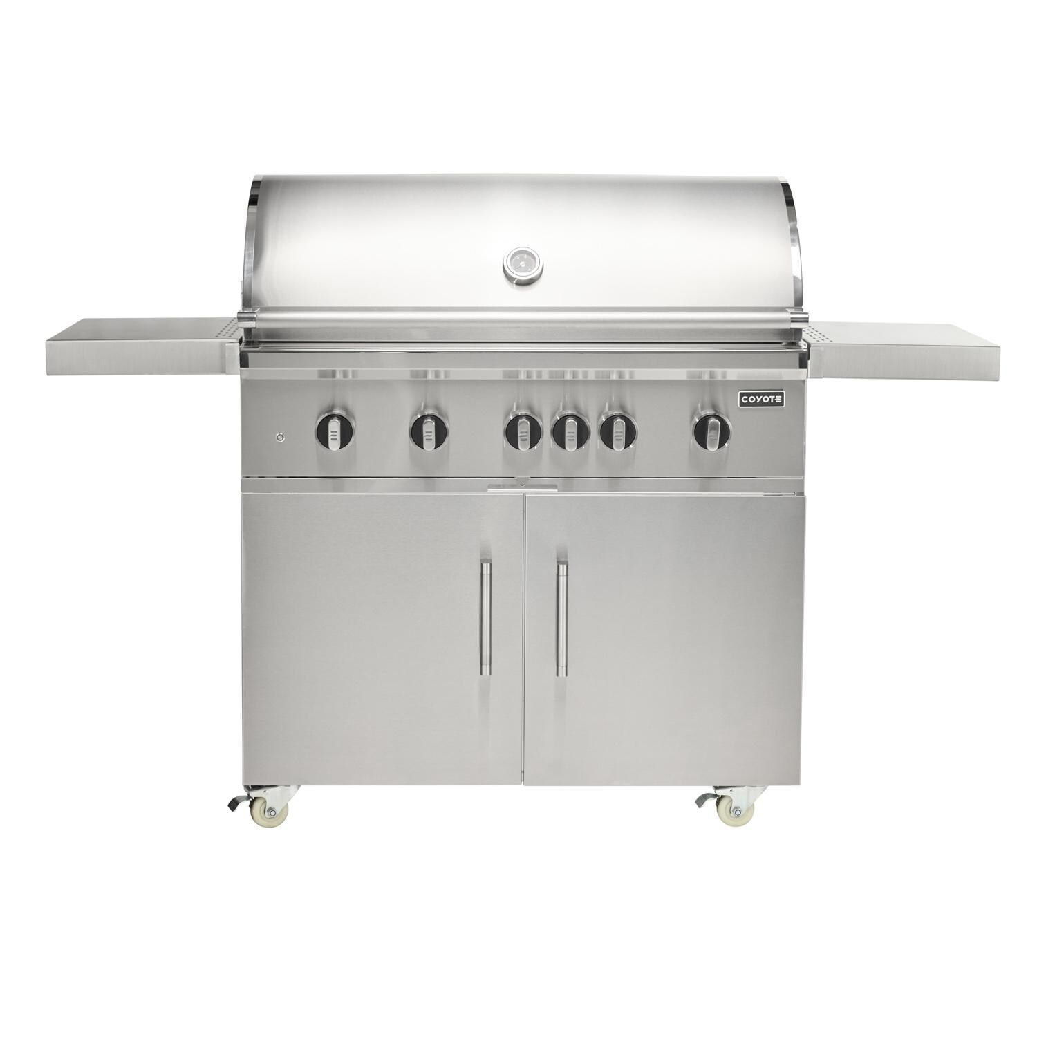 Coyote Outdoor Living 42 Inch SL-Series Freestanding Natural Gas Grill - Hood Closed - White Background thumbnail