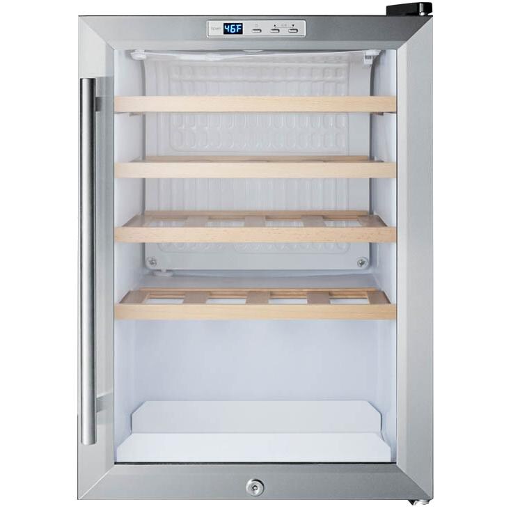 Summit 2.5 Cu. Ft. 22 Bottle Countertop Commercial Wine Cooler - Stainless Steel - SCR312LCSSWC2 thumbnail