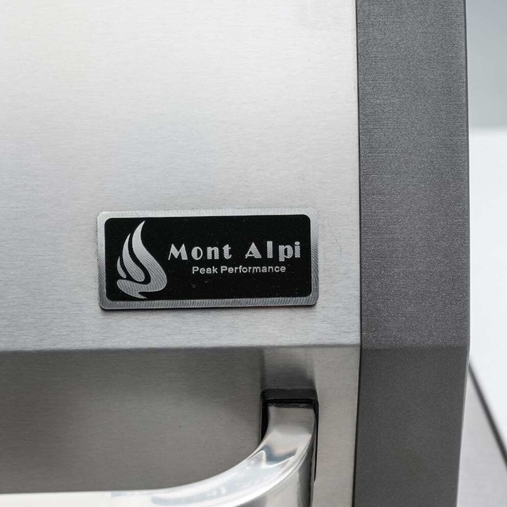 Mont Alpi - MAi400-D45FC - Deluxe 45 Degree Grill Island - Stainless Steel - Logo - Detail thumbnail