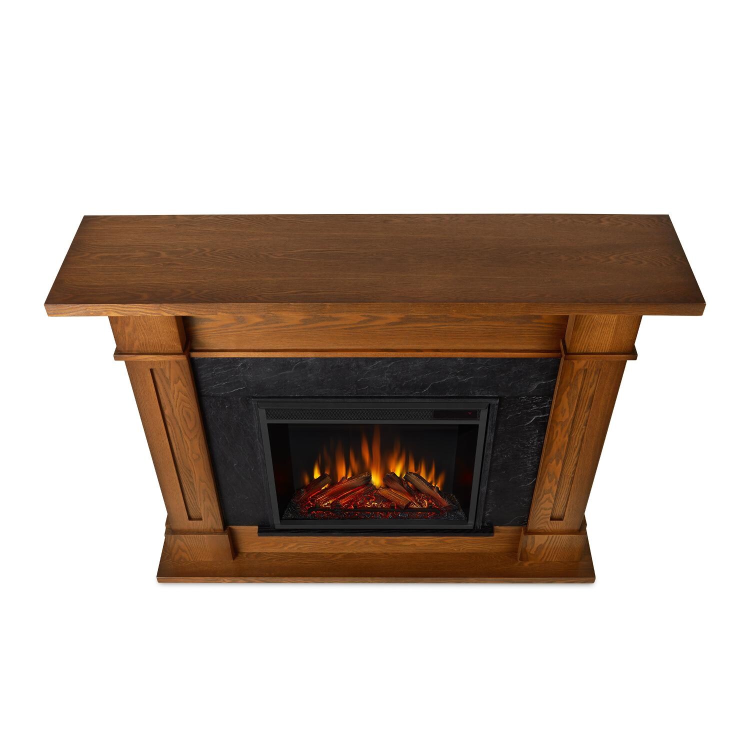 Real Flame - 6030E-BO - Kipling 53-Inch Electric Fireplace With Mantel - Burnished Oak - Top View thumbnail