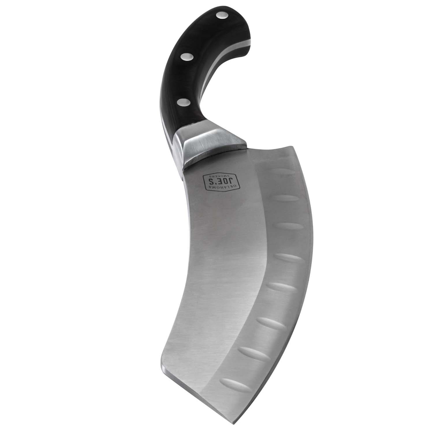 Oklahoma Joe's 6326379R06 Blacksmith 2-in-1 Cleaver & Chef Knife - Angled View - White Background thumbnail